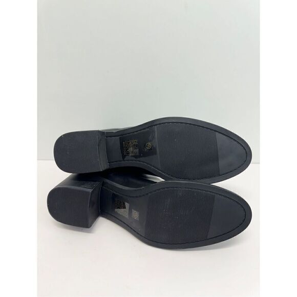 Journee Collection Nigella Booties Size 11 Black Vegan Leather Zip Block Heel - Picture 12 of 12